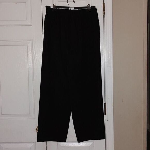 Dress Barn woman  black elastic back waist  pants    Sz 14WS Sz 14W Short - Picture 4 of 5